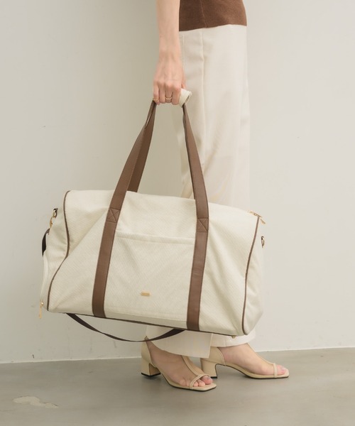 ボストンバッグ　ユキエモン 新色登場！】レザー切り替えショルダー/ボストンバッグ（ボストン