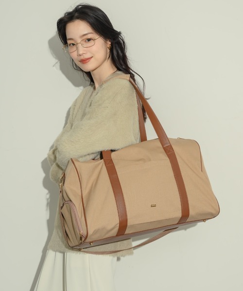 新色登場！】レザー切り替えショルダー/ボストンバッグ（ボストン