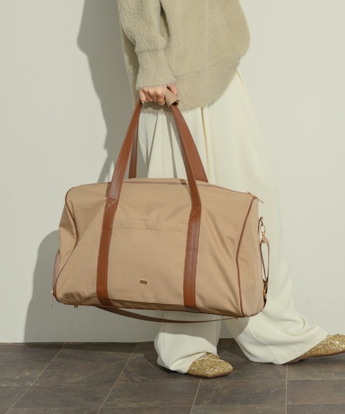 新色登場！】レザー切り替えショルダー/ボストンバッグ（ボストン