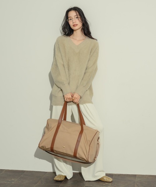 新色登場！】レザー切り替えショルダー/ボストンバッグ（ボストン