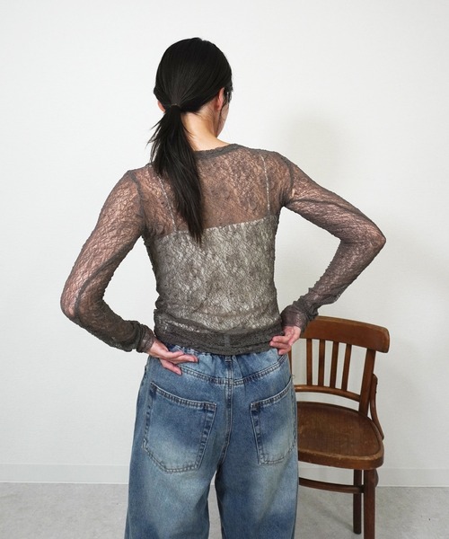 gossara（ゴサラ）の「ストレッチクルーネックPO（ニット/セーター・レディース・オフホワイト/グレー/ブラウン・FREE）」の7枚目の写真