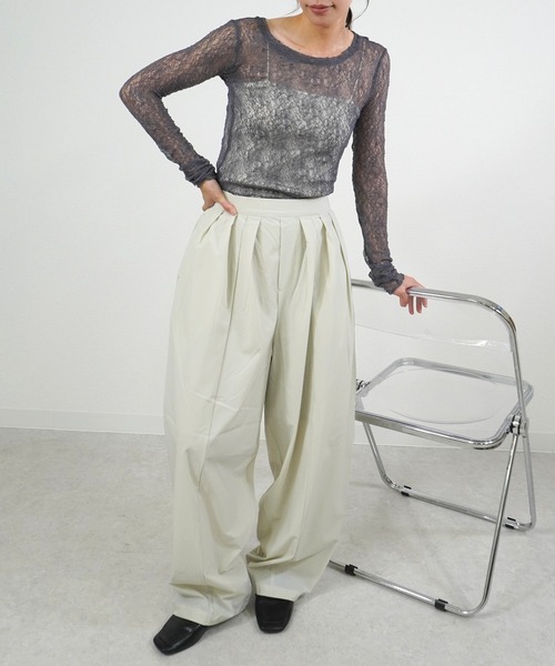 gossara（ゴサラ）の「ストレッチクルーネックPO（ニット/セーター・レディース・オフホワイト/グレー/ブラウン・FREE）」の15枚目の写真