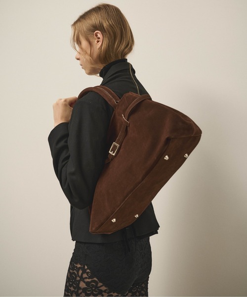 Carmelo(カーメロ)の「Suede belt tote bag / ベルト スエード トートバッグ(トートバッグ・レディース・ブラック/ブラウン・FREE)」の9枚目の写真