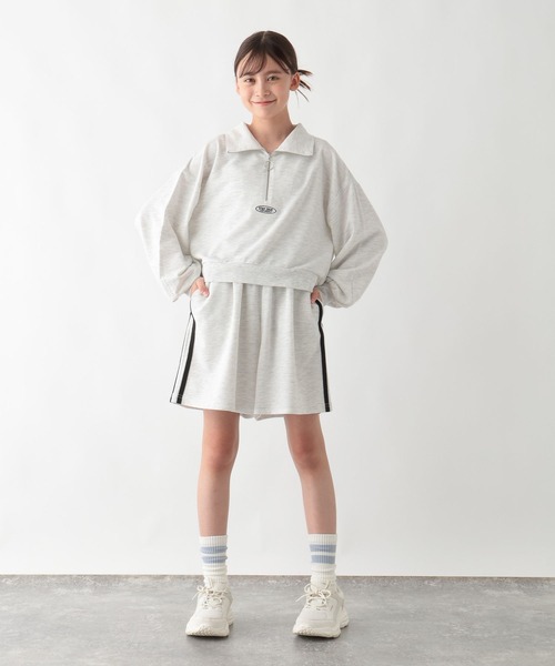 GLOBAL WORK（グローバルワーク）の「トクトクミニ裏毛セットアップ/577754（つなぎ/オールインワン・キッズ・ブラック/ホワイト系・130cm/140cm/150cm/160cm）」の13枚目の写真