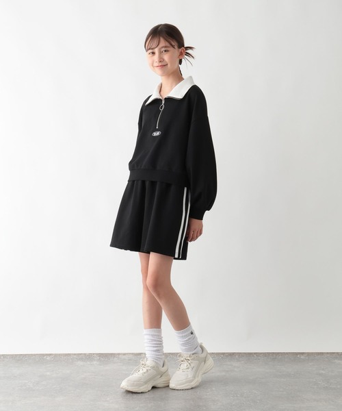 GLOBAL WORK（グローバルワーク）の「トクトクミニ裏毛セットアップ/577754（つなぎ/オールインワン・キッズ・ブラック/ホワイト系・130cm/140cm/150cm/160cm）」の22枚目の写真