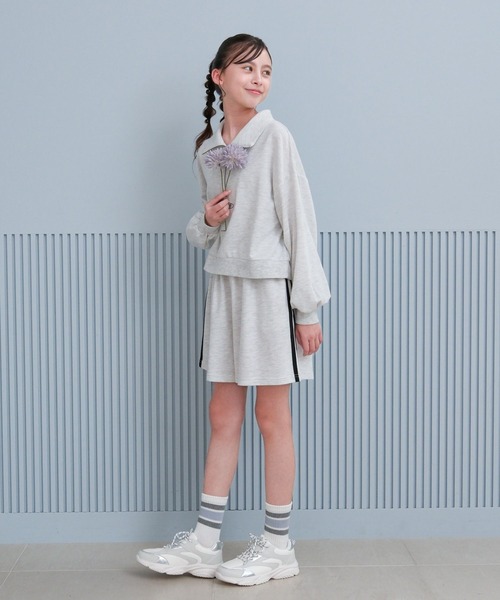 GLOBAL WORK（グローバルワーク）の「トクトクミニ裏毛セットアップ/577754（つなぎ/オールインワン・キッズ・ブラック/ホワイト系・130cm/140cm/150cm/160cm）」の5枚目の写真