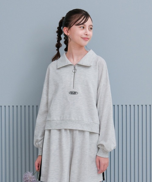 GLOBAL WORK（グローバルワーク）の「トクトクミニ裏毛セットアップ/577754（つなぎ/オールインワン・キッズ・ブラック/ホワイト系・130cm/140cm/150cm/160cm）」の7枚目の写真