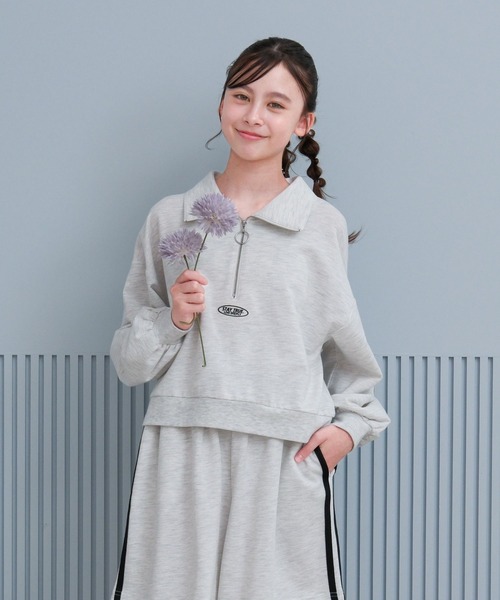 GLOBAL WORK（グローバルワーク）の「トクトクミニ裏毛セットアップ/577754（つなぎ/オールインワン・キッズ・ブラック/ホワイト系・130cm/140cm/150cm/160cm）」の10枚目の写真