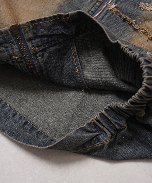 1111clothing(ワンフォークロージング)の「トライバルフリンジ デニムZIPパーカー / Tribal Fringe Denim Zip Hoodie(デニムジャケット・メンズ・ブルー/ブラック・M/L)」の10枚目の写真