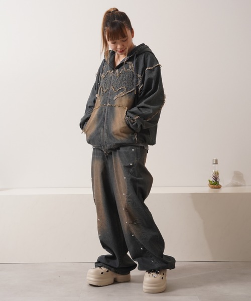 DIESEL フリンジデニムジャケット ディーゼル DIESEL デニムジャケット レディース ヴィンテージ