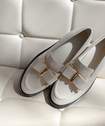 RANDA | リボンパーツヒールアップローファー(ローファー)