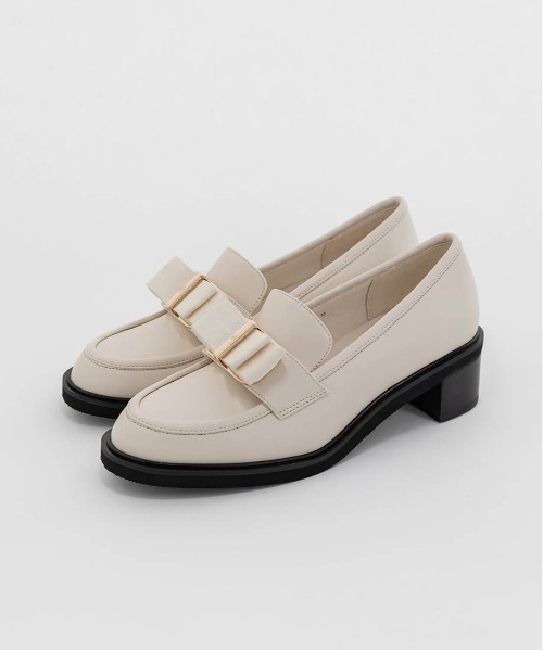 RANDA（ランダ）の「リボンパーツヒールアップローファー（ローファー・レディース・アイボリー/グレイッシュベージュ/ブラック・M/L/S/LL）」の11枚目の写真