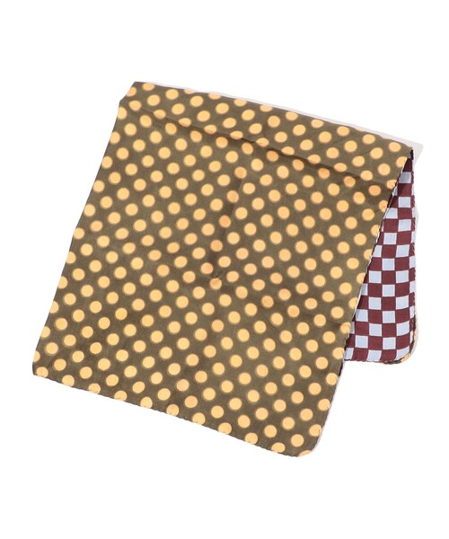 EPICE(エピス)の「EPICE シルク ブロックプリント スカーフ(バンダナ/スカーフ・メンズ・パープル系その他/ブルー系その他2/イエロー系その他2・FREE)」の3枚目の写真