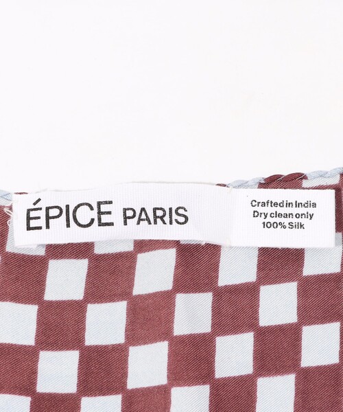 EPICE(エピス)の「EPICE シルク ブロックプリント スカーフ(バンダナ/スカーフ・メンズ・パープル系その他/ブルー系その他2/イエロー系その他2・FREE)」の7枚目の写真