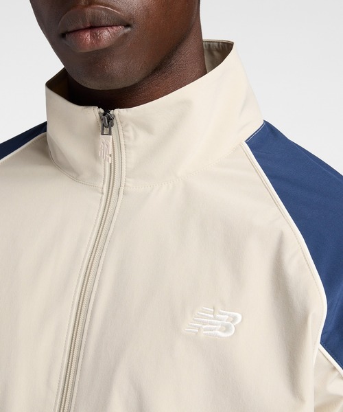 NEW BALANCE(ニューバランス)の「ウーブントラックジャケット 裏トリコット起毛(ジャージ・メンズ・グレイッシュベージュ/ネイビー/ブラック・MEDIUM/LARGE/SMALL/X-LARGE/XX-LARGE)」の15枚目の写真