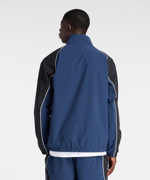 NEW BALANCE(ニューバランス)の「ウーブントラックジャケット 裏トリコット起毛(ジャージ・メンズ・グレイッシュベージュ/ネイビー/ブラック・MEDIUM/LARGE/SMALL/X-LARGE/XX-LARGE)」の19枚目の写真