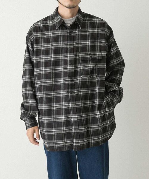 EKAL（エカル）の「レイクウッドチェックシャツ（シャツ/ブラウス・メンズ・ブラック/ブラウン・LARGE/MEDIUM）」の3枚目の写真