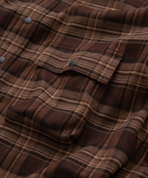 EKAL（エカル）の「レイクウッドチェックシャツ（シャツ/ブラウス・メンズ・ブラック/ブラウン・LARGE/MEDIUM）」の12枚目の写真
