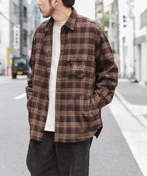 EKAL（エカル）の「レイクウッドチェックシャツ（シャツ/ブラウス・メンズ・ブラック/ブラウン・LARGE/MEDIUM）」の13枚目の写真
