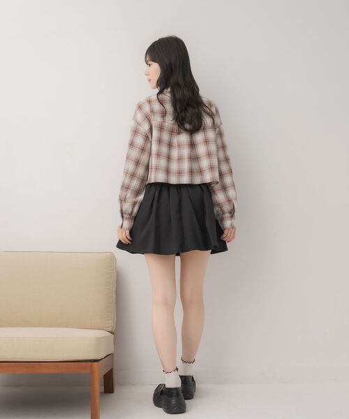 ems excite（エムズエキサイト）の「フロントドロストチェックSH（シャツ/ブラウス・レディース・ホワイト系その他/ブルー系その他2/ブラック系その他2・FREE）」の8枚目の写真