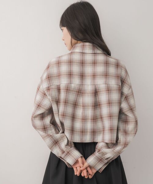 ems excite（エムズエキサイト）の「フロントドロストチェックSH（シャツ/ブラウス・レディース・ホワイト系その他/ブルー系その他2/ブラック系その他2・FREE）」の12枚目の写真