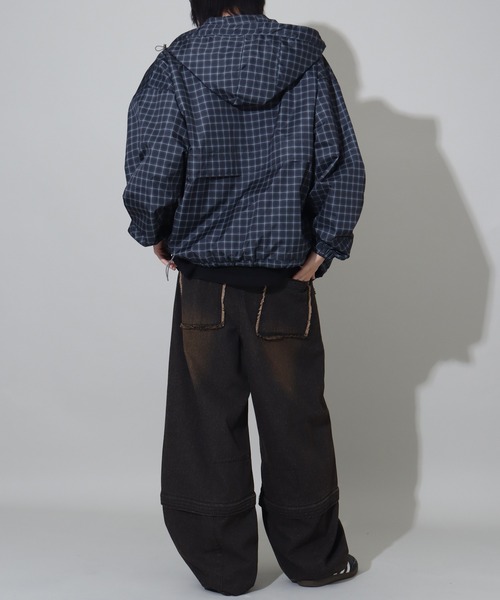 Art re A select（アトリエセレクト）の「チェックフードブルゾン（ブルゾン・メンズ・ブラック/ネイビー/レッド/ブラウン・M/L）」の11枚目の写真