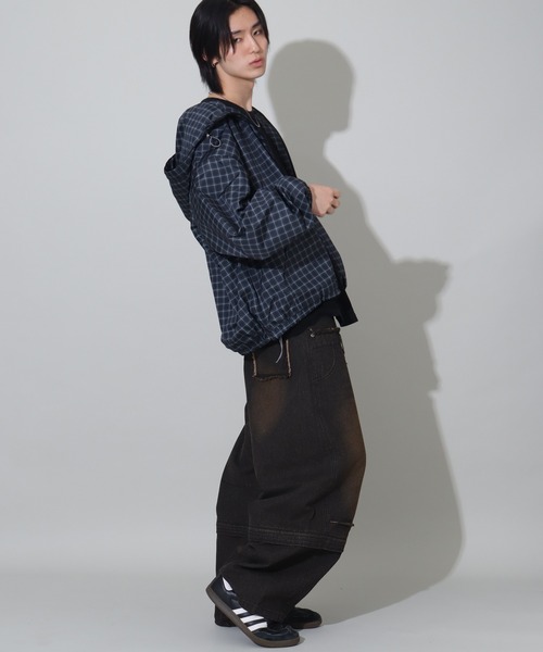 Art re A select（アトリエセレクト）の「チェックフードブルゾン（ブルゾン・メンズ・ブラック/ネイビー/レッド/ブラウン・M/L）」の13枚目の写真