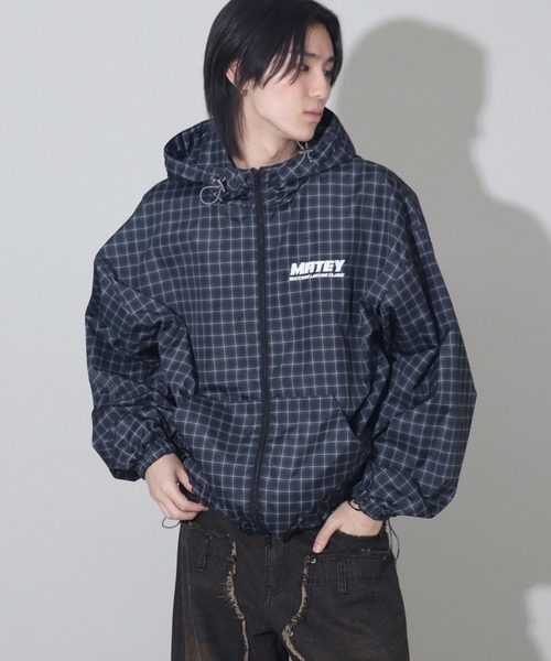 Art re A select（アトリエセレクト）の「チェックフードブルゾン（ブルゾン・メンズ・ブラック/ネイビー/レッド/ブラウン・M/L）」の6枚目の写真