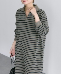 PUAL CE CIN（ピュアルセシン）の「ピグメントボーダー ポロ衿ワンピース（ワンピース・レディース）」