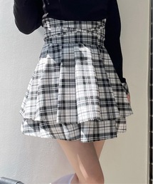 abc une face | クロスリボンWフレアスカート(スカート)