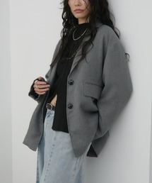 ツイードジャケット」に該当するグレー/灰色系のファッション