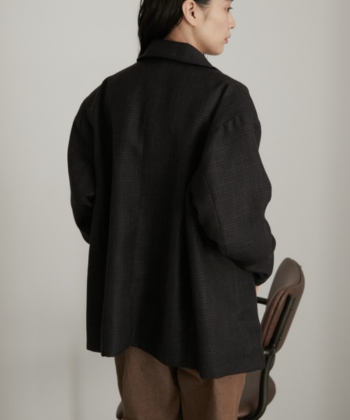 Aunt Marie's（アントマリーズ）の「ツイードライクオーバージャケット（テーラードジャケット・レディース・ブラック/グレー・FREE）」の15枚目の写真