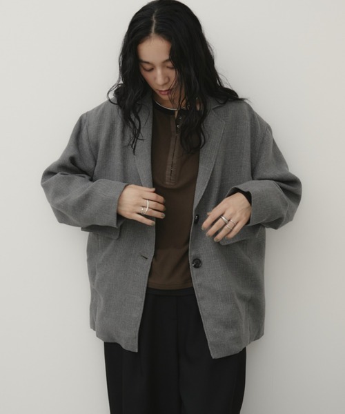 ツイードライクオーバージャケット（テーラードジャケット）｜Aunt