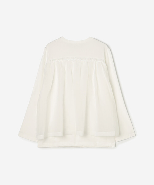 Bshop（ビショップ）の「eunoia | フリル レイヤーTシャツ WOMEN（シャツ/ブラウス・レディース・ブラック/ホワイト・ONE）」の4枚目の写真