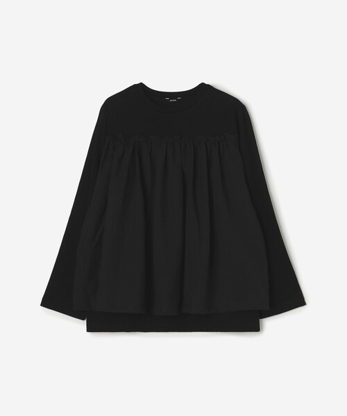 Bshop（ビショップ）の「eunoia | フリル レイヤーTシャツ WOMEN（シャツ/ブラウス・レディース・ブラック/ホワイト・ONE）」の14枚目の写真