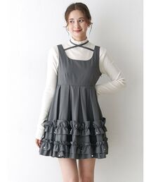 CALNAMUR | ミニフリルノースリーブワンピース(ワンピース)