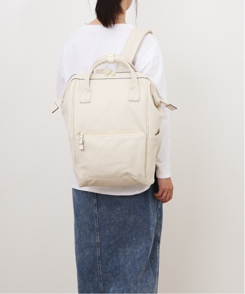 anello（アネロ）の「anello RE:レトロ 口金リュックR（バックパック/リュック・レディース・ネイビー/キャメル/ブラック/アイボリー/グレー/グレイッシュベージュ・FREE）」の2枚目の写真