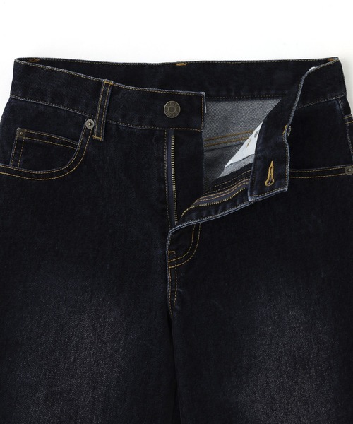 X-girl(エックスガール)の「FLOCKED DENIM FLARE PANTS(デニムパンツ・レディース・ブラック/インディゴブルー・S/M)」の12枚目の写真