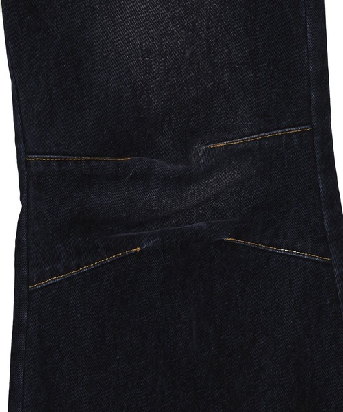 X-girl(エックスガール)の「FLOCKED DENIM FLARE PANTS(デニムパンツ・レディース・ブラック/インディゴブルー・S/M)」の14枚目の写真