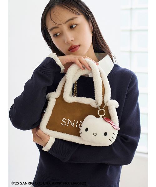 SNIDEL（スナイデル）の「【HELLO KITTY】バッグ（ハンドバッグ・レディース・ライトブルー/ブラック/キャメル/ミント/ピンクベージュ・F）」の13枚目の写真
