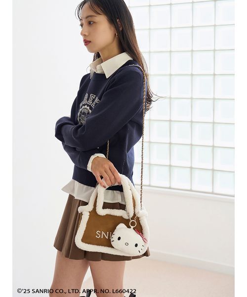 SNIDEL（スナイデル）の「【HELLO KITTY】バッグ（ハンドバッグ・レディース・ライトブルー/ブラック/キャメル/ミント/ピンクベージュ・F）」の18枚目の写真