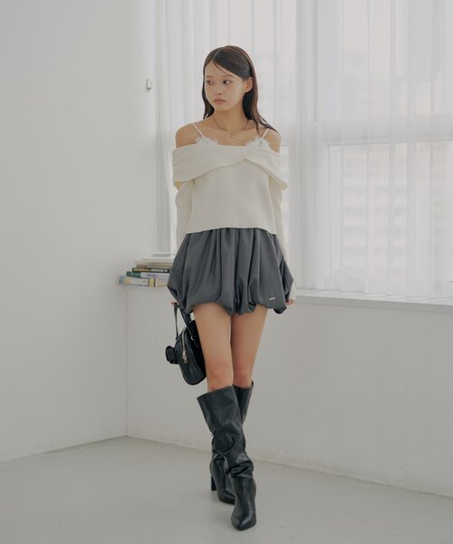 レイヤードオフショルニット Heather｜レイヤードオフショルニット | Rakuten Fashion(楽天