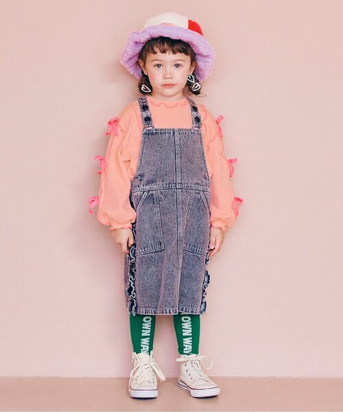 p.premier（ピードットプルミエ）の「【ジュニア対応】メニィメロウ&リボントレーナー（スウェット・キッズ・グレー/ブラック/サーモンピンク・80/90/100/110/120/130/140）」の10枚目の写真