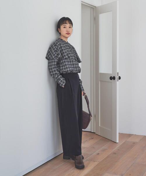 セール】『仁村紗和さん着用』『UR TECH』完声9分丈ワイドパンツ