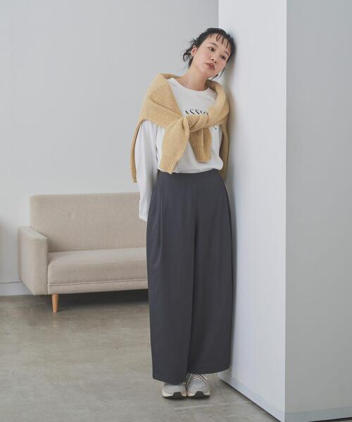 セール】『仁村紗和さん着用』『UR TECH』完声9分丈ワイドパンツ