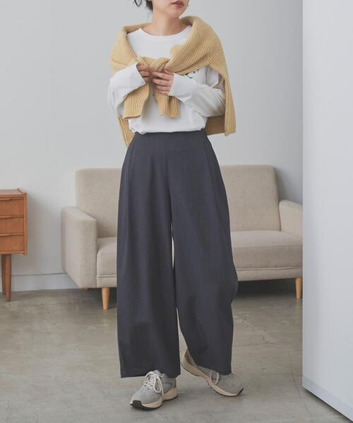 URBAN RESEARCH DOORS(アーバンリサーチドアーズ)の「『仁村紗和さん着用』『UR TECH』完声9分丈ワイドパンツ(その他パンツ・レディース・ネイビー/チャコールグレー・SMALL/MEDIUM)」の22枚目の写真