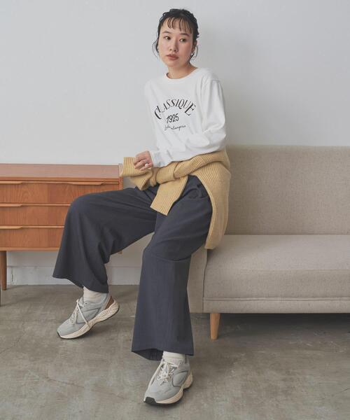 URBAN RESEARCH DOORS(アーバンリサーチドアーズ)の「『仁村紗和さん着用』『UR TECH』完声9分丈ワイドパンツ(その他パンツ・レディース・ネイビー/チャコールグレー・SMALL/MEDIUM)」の3枚目の写真