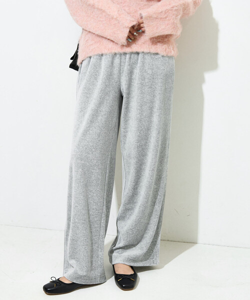 限定展開 カット ベロア ライン ワイド パンツ（その他パンツ