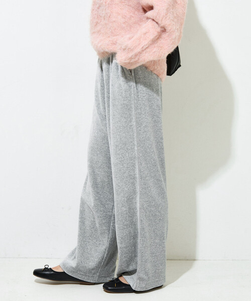 FREAK'S STORE（フリークスストア）の「限定展開　カット ベロア ライン ワイド パンツ（その他パンツ・レディース・ブラウン/ブラック/ナチュラル/ブルー/ライトグレー/ピンク・SMALL/MEDIUM）」の11枚目の写真