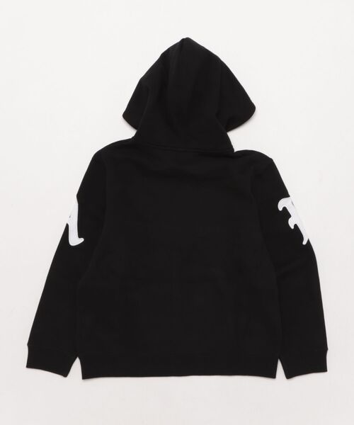 RVCA(ルーカ)の「RVCA/ルーカ ジップアップ パーカー キッズ スウェット フーディー ロゴ 裏起毛 BF046-004(パーカー・キッズ・ブラック/ベージュ・130cm/140cm/150cm/160cm)」の3枚目の写真
